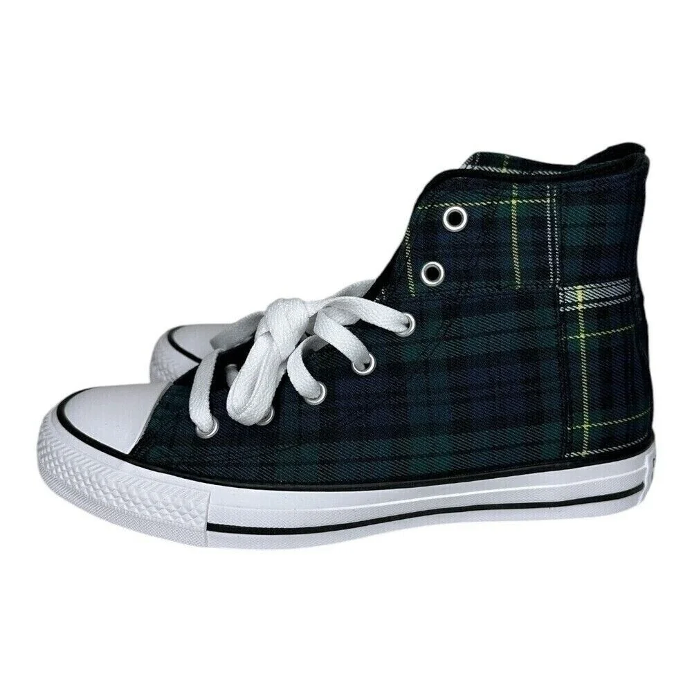 New Converse Chuck Taylor All Star Plaid Dragon Scale Green Size 7‎